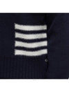 Donegal 4-Bar Striped Crew Neck Wool Knit Top Navy - THOM BROWNE - BALAAN 7