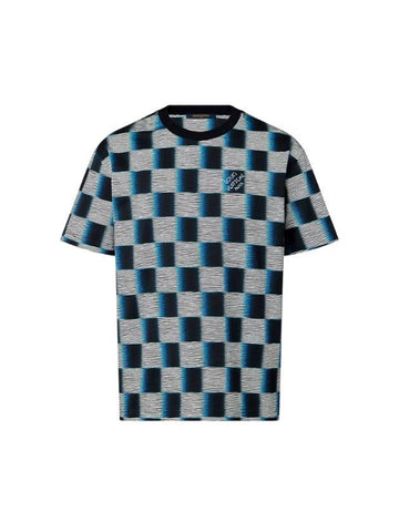 Damier Cotton Short Sleeve T-shirt Black - LOUIS VUITTON - BALAAN 1