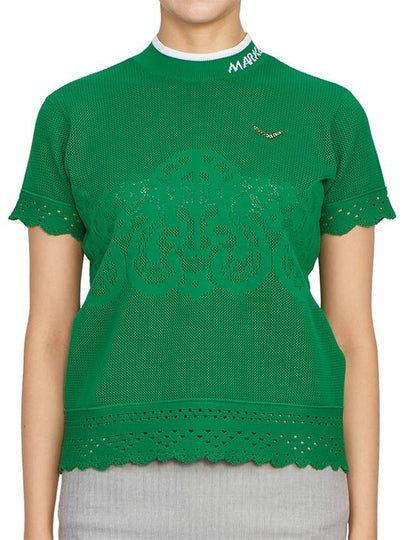 Golf Wear Women s Short Sleeve Knit MLW 3A AB04 GREEN - MARK & LONA - BALAAN 2