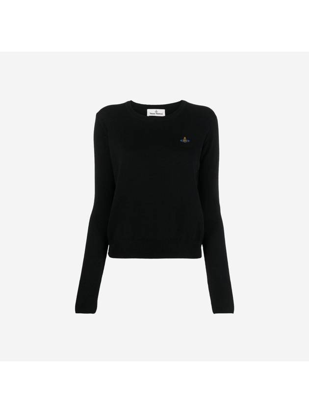 ORB Embroid Logo Knit Top Black - VIVIENNE WESTWOOD - BALAAN 2