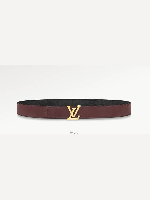 LV Heritage 35MM Reversible Belt Black Bordeaux - LOUIS VUITTON - BALAAN 3