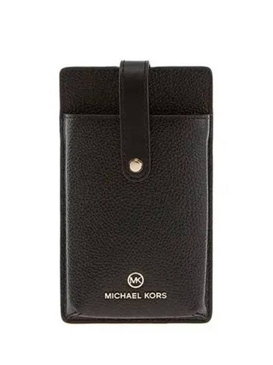 Women's Parker Clover Calf Leather Card Wallet Black - MICHAEL KORS - BALAAN 2