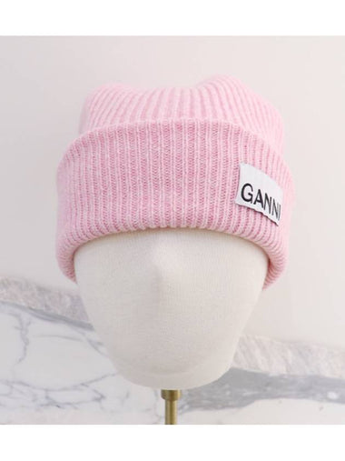 Label Up Short Beanie - GANNI - BALAAN 1