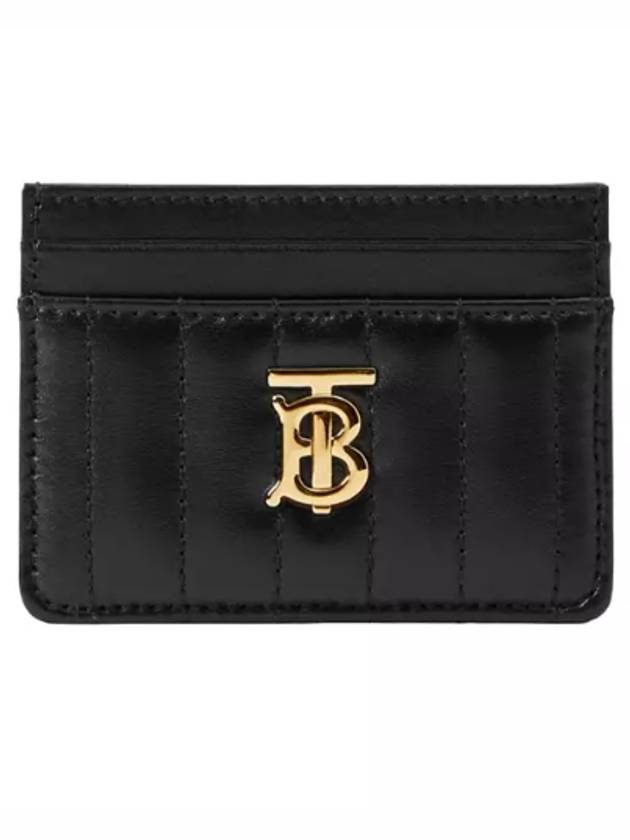 Quilted Leather Lola Card Case Black Light Gold - BURBERRY - BALAAN 7