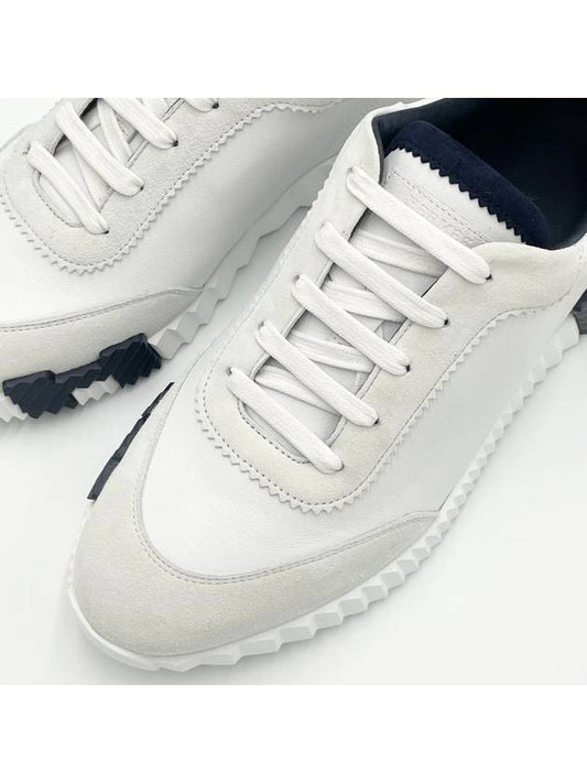 Bouncing Men s Sneakers Calfskin Suede Goatskin Blanc White H221898ZH91 - HERMES - BALAAN 2