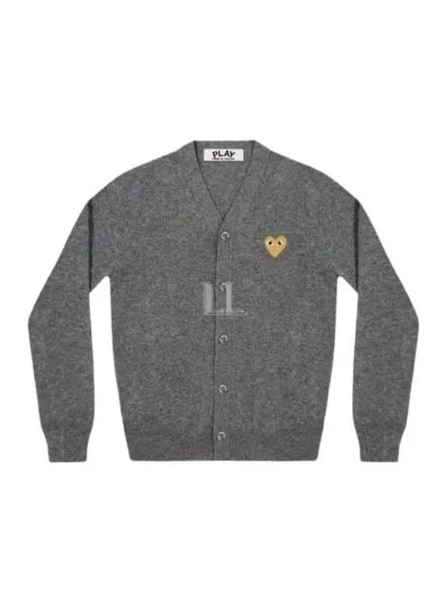 Play Gold Waffen Cardigan Dark Grey - COMME DES GARCONS - BALAAN 2