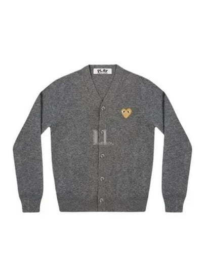 Play Gold Waffen Cardigan Dark Grey - COMME DES GARCONS - BALAAN 2