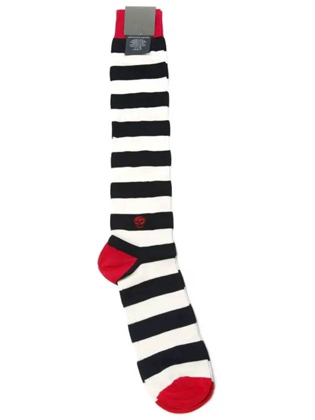 Skull Print Striped Socks - ALEXANDER MCQUEEN - BALAAN 5