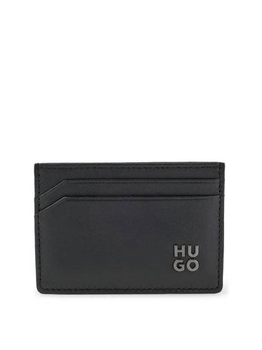 Lettering Logo Leather Card Wallet Black - HUGO BOSS - BALAAN 1