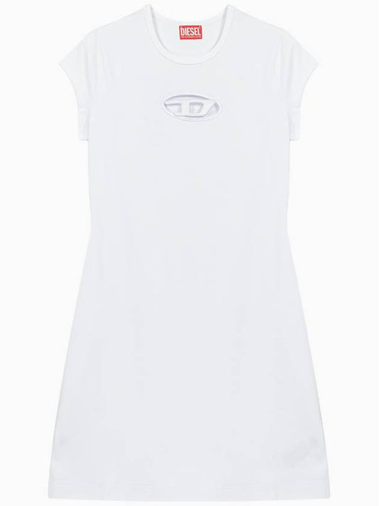 Women's D Angel Logo Cutout Short Dress White - DIESEL - BALAAN 2