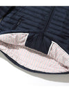 Matte Nylon 4-Bar Stripe Downfill Quilted Hoodie Padding Navy - THOM BROWNE - BALAAN 11