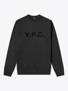 Men's VPC Logo Print Crew Neck Sweatshirt Black - A.P.C. - BALAAN 2