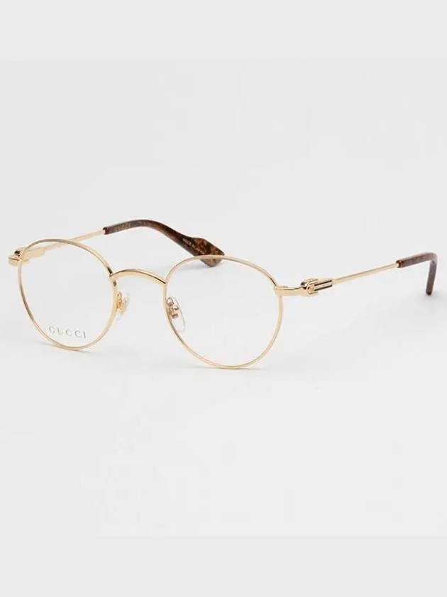 Eyewear Round Metal Eyeglasses Gold Brown - GUCCI - BALAAN 3