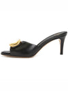 V Logo Signature Sandal Heels Black - VALENTINO - BALAAN.