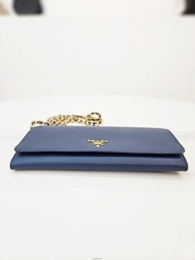 Saffiano Wallet Cross Bag Blue 1M1290 - PRADA - BALAAN 5