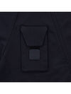 Metropolis Series Stretch Fleece Mixed Zip Up Hoodie Navy - CP COMPANY - BALAAN 7