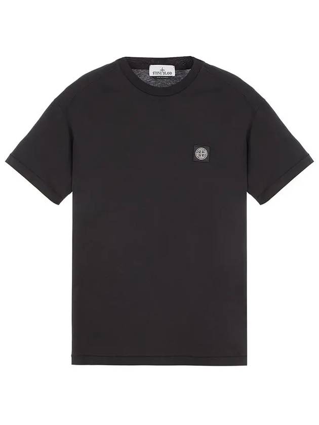 Logo Patch Short Sleeves T-Shirt Black - STONE ISLAND - BALAAN 2