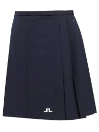 Women's Sierra Pleated Skirt Navy - J.LINDEBERG - BALAAN 2