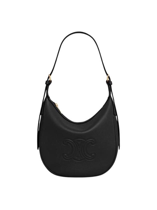 Heloise Cuir Triomphe Small Supple Calfskin Shoulder Bag Black - CELINE - BALAAN 1