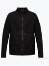 Tela Mock Neck Zip-up Jacket Black - STONE ISLAND - BALAAN 2