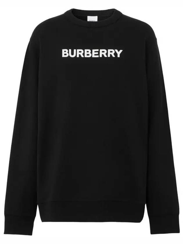 Front Logo Print Sweatshirt Black - BURBERRY - BALAAN 3