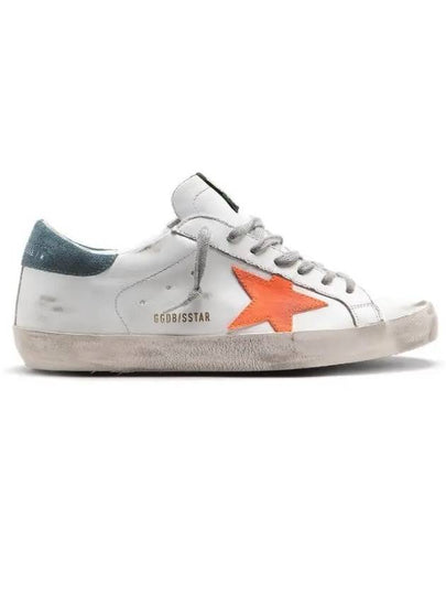 Superstar Star Leather Low Top Sneakers Orange White - GOLDEN GOOSE - BALAAN 2