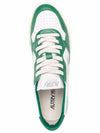 Men's Medalist Leather Low Top Sneakers Green - AUTRY - BALAAN 4