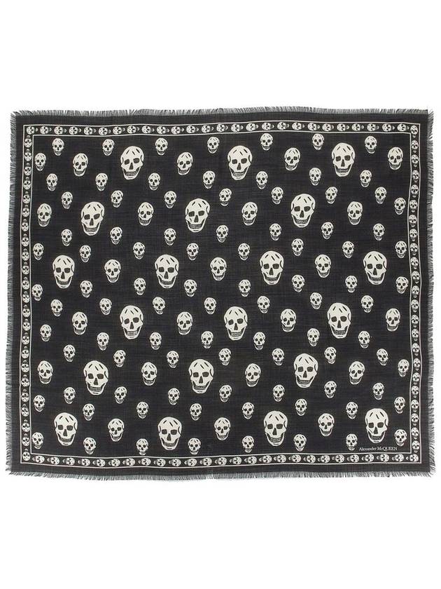 Classic Skull Scarf Black - ALEXANDER MCQUEEN - BALAAN 2