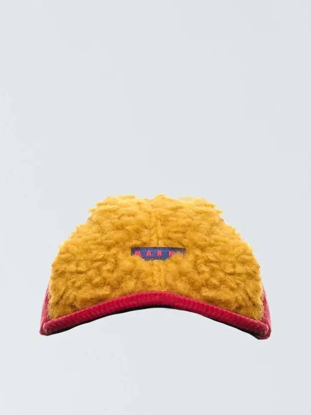 Logo Patch Corduroy Snapback Red - MARNI - BALAAN 4