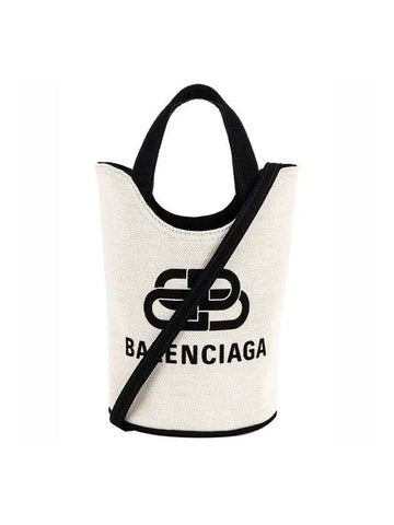 Women's Wave New XS Bucket Bag Black - BALENCIAGA - BALAAN 1