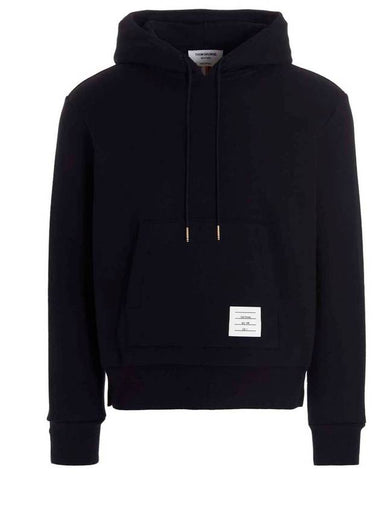 Men's Center Back Stripe Logo Patch Hoodie Navy - THOM BROWNE - BALAAN 1