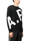 Cory Big Logo Cotton Sweatshirt Black - A.P.C. - BALAAN 6