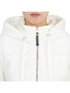 PWFLEPF33 OFF WHITE Women s hooded zip up cardigan regular fit - PARAJUMPERS - BALAAN 9