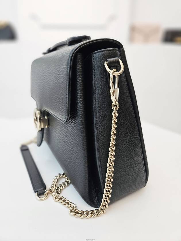 GG interlocking large chain shoulder bag black 510306 - GUCCI - BALAAN 3