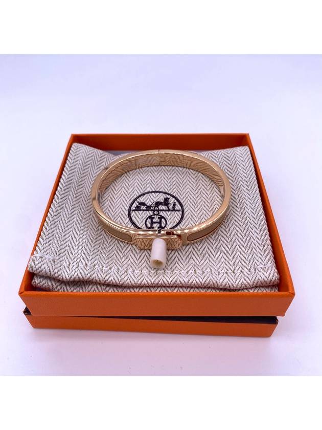 Mini Clic Kelly Bracelet Marronglace Rose Gold - HERMES - BALAAN 6