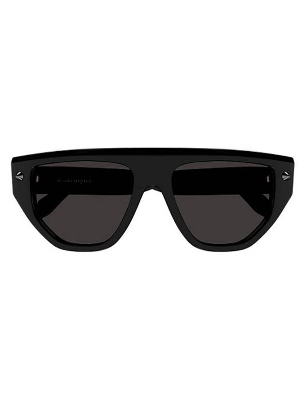 Sunglasses AM0408S 001 BLACK BLACK GRAY - ALEXANDER MCQUEEN - BALAAN 1