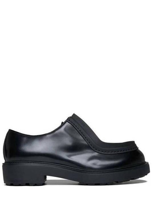 Diapason opaque brushed leather lace-up shoes - PRADA - BALAAN 2