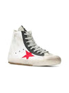 Francy Canvas Leather High Top Sneakers White - GOLDEN GOOSE - BALAAN 6