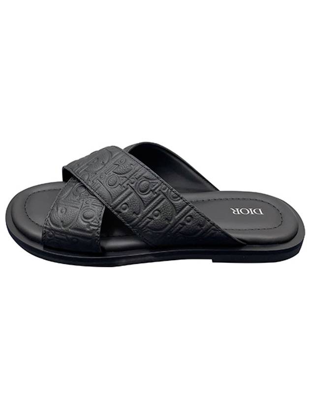 3SA134ZAR 900 Alias Cross Sandals Black Men Slippers TLS - DIOR - BALAAN 1