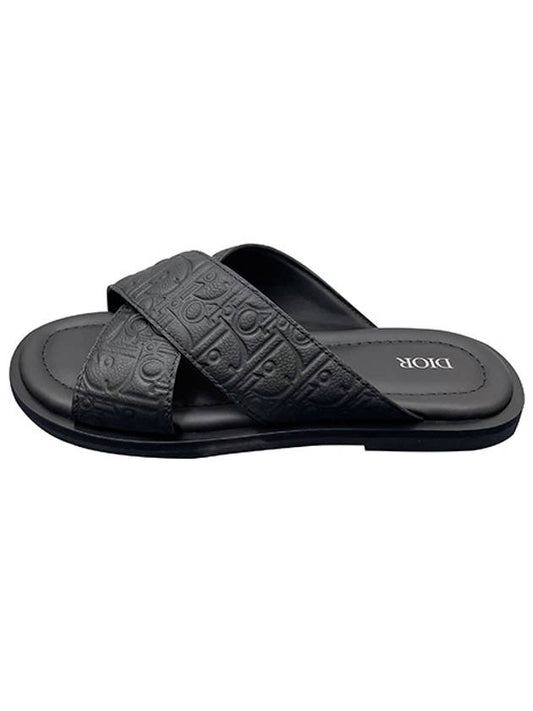 Oblique Alias ​​Gravity Leather Slippers Black - DIOR - BALAAN 2