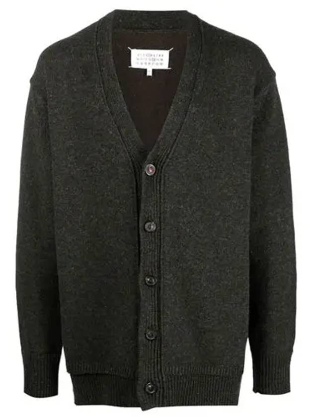 Elbow Patch Cardigan Dark Green - MAISON MARGIELA - BALAAN 2