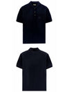 Cotton Blend Logo Polo Shirt Navy - DIOR - BALAAN 5