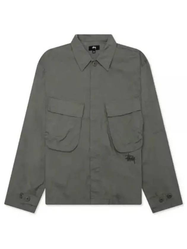 1110321 OLIVE military overshirt - STUSSY - BALAAN 1