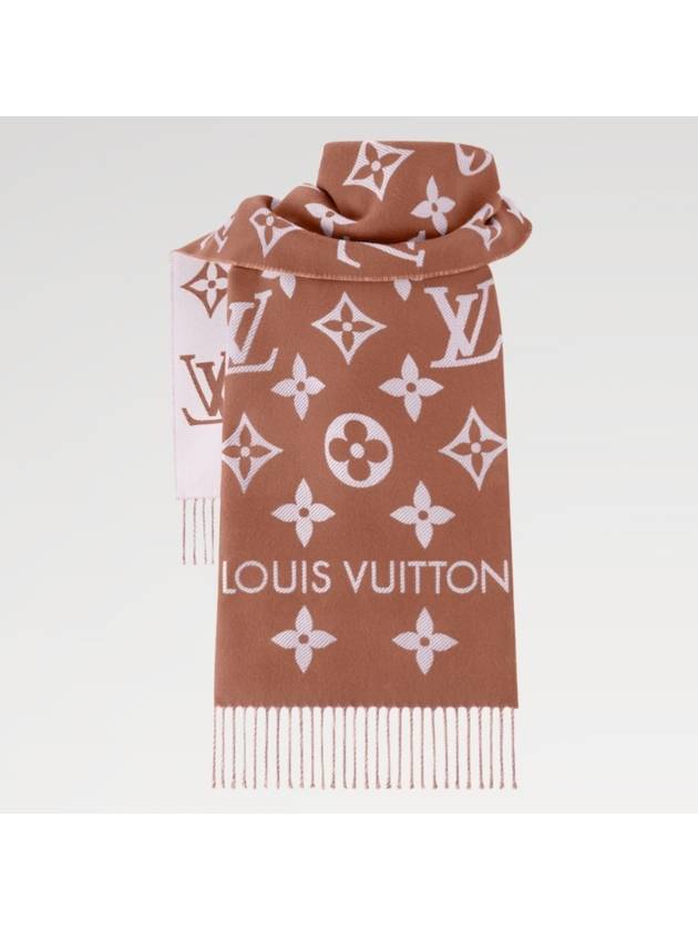 LV Essential Monogram Scarf Brown - LOUIS VUITTON - BALAAN 3