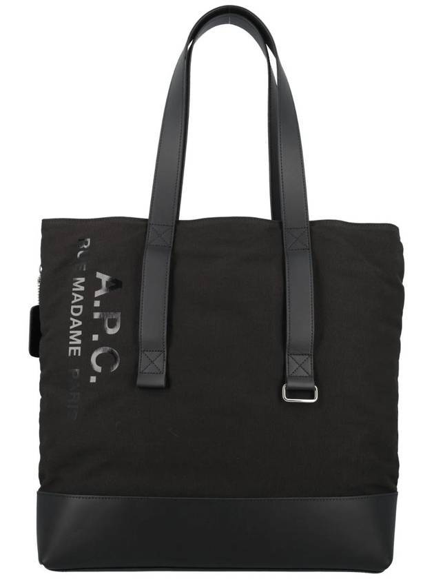 Sense Logo Print Canvas Tote Bag Black - A.P.C. - BALAAN 1