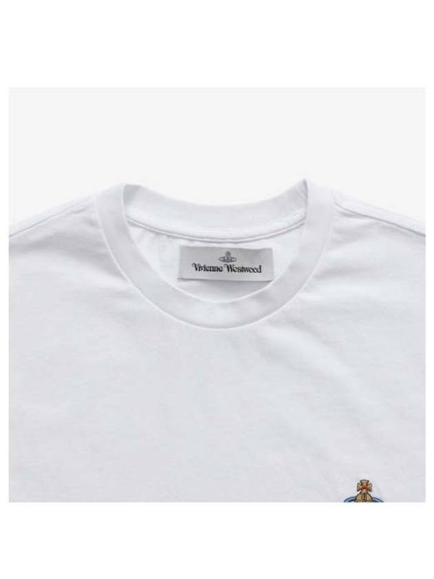 ORB Logo Cotton Short Sleeve T-Shirt White - VIVIENNE WESTWOOD - BALAAN 4