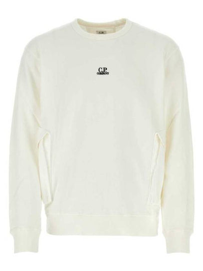 Cotton Fleece Mixed Pocket Sweatshirt White - CP COMPANY - BALAAN 2