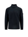 Ghost Piece Mock Neck Virgin Wool Knit Top Black - STONE ISLAND - BALAAN 2