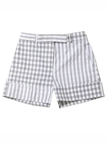 Gingham check double face poplin shorts short pants women s - THOM BROWNE - BALAAN 1