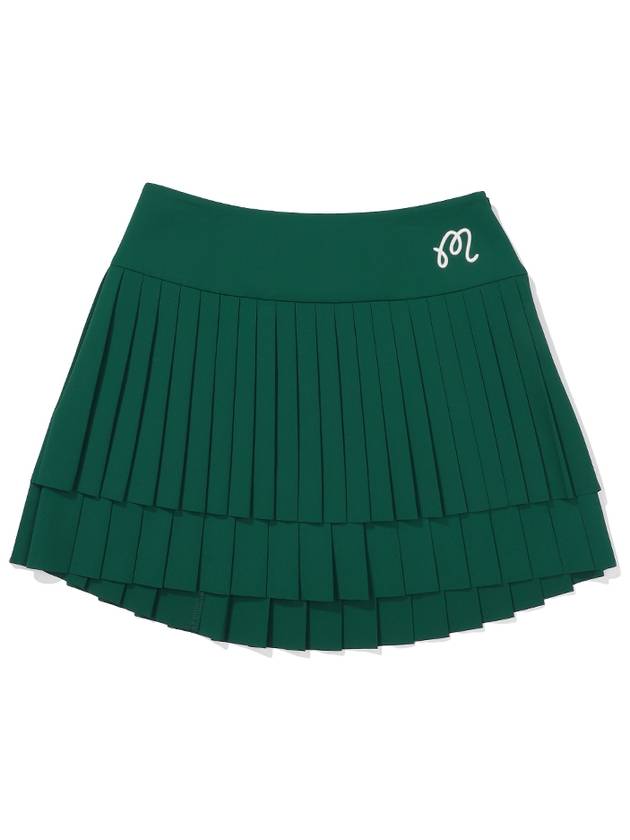 2 stage pleated skirt GREEN WOMAN - MALBON GOLF - BALAAN 1